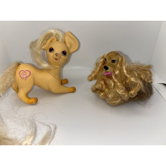 Barbie Dogs Long Hair Stylin' Pups Cocker Spaniel 90s Set of 2 1994 SEE PHOTOS - Picture 8 of 8